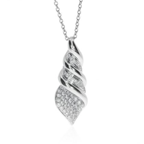 Diamond Shell Pendant By Heidi Kjeldsen Jewellery P821 Face