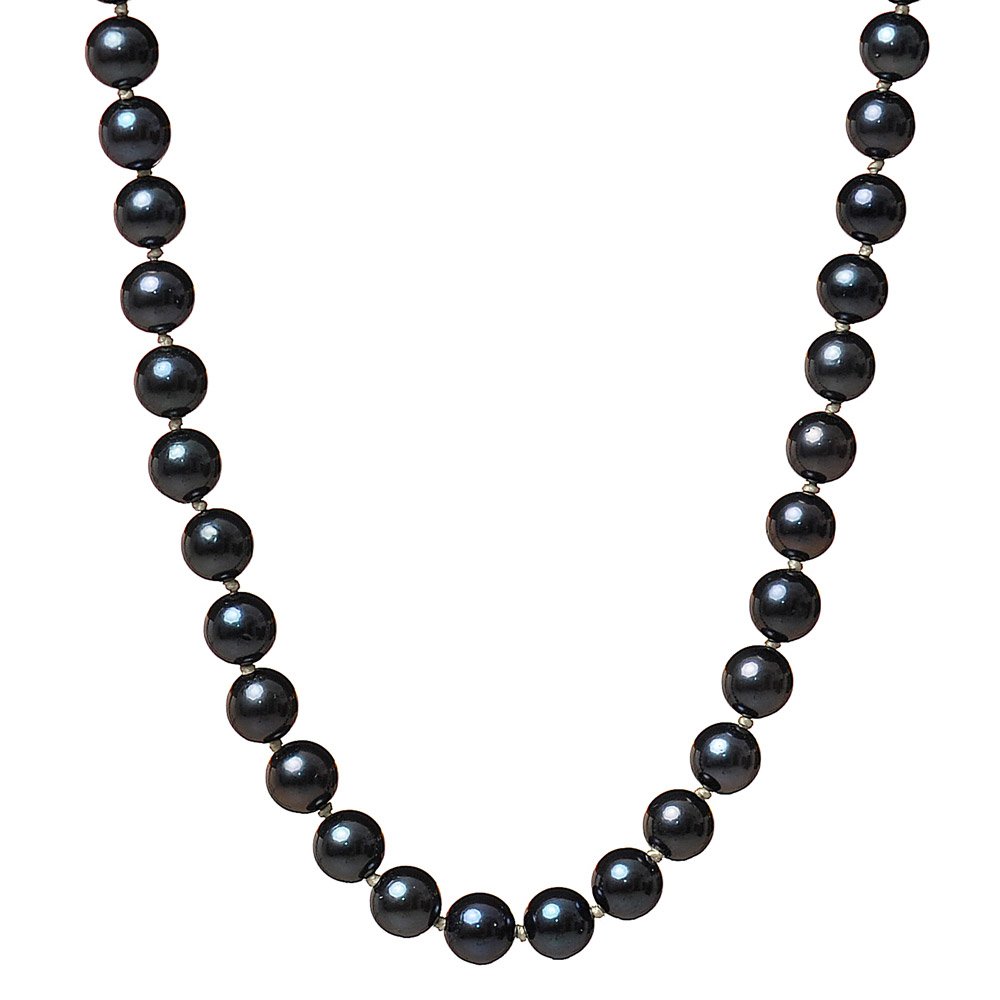 black cultured pearl necklace