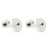 Heidi Kjeldsen Hand crafted Sapphire Engine Turned Sterling Silver Cufflinks CL0210