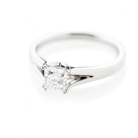 Heidi Kjeldsen Contemporary Princess Cut Diamond Solitaire Ring R1099