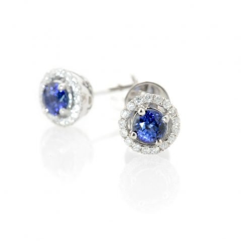Heidi Kjeldsen Tantalising Royal Blue Ceylon Sapphire and Diamond Earrings by Heidi Kjeldsen Jewellery ER1849 C