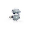 Heidi Kjeldsen Distinguished Sterling Silver Navy Sage Green and Grey Enamelled Cufflinks