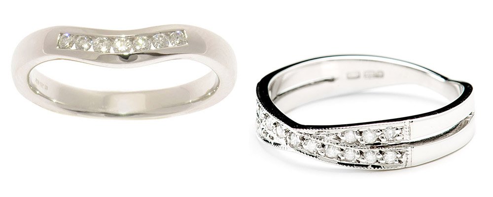 shaped wedding rings