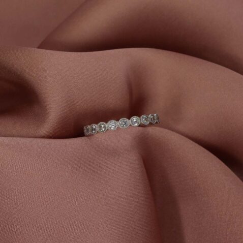 Diamond Eternity ring by heidi kjeldsen jewellery pink R1265S