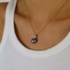 Grete Heidi Kjeldsen Tahitian Pearl And Diamond 18ct Rose Gold Pendant P1111 .model