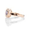 Viola Heidi Kjeldsen Charming Tanzanite And Diamond Cluster Ring In 18ct Rose Gold R1293 Side