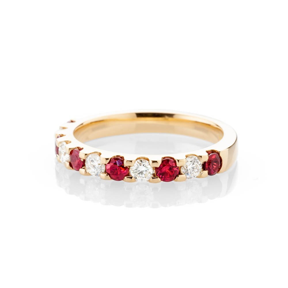 Mathilde Deep Red Ruby and Diamond Eternity Ring