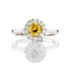 Heidi Kjeldsen Mesmerising Burmese Sphene And Diamond Cluster Ring In Platinum R1278