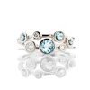 Heidi Kjeldsen Simply Chic Aquamarine And Diamond Bubble Ring In 18ct White Gold R1279