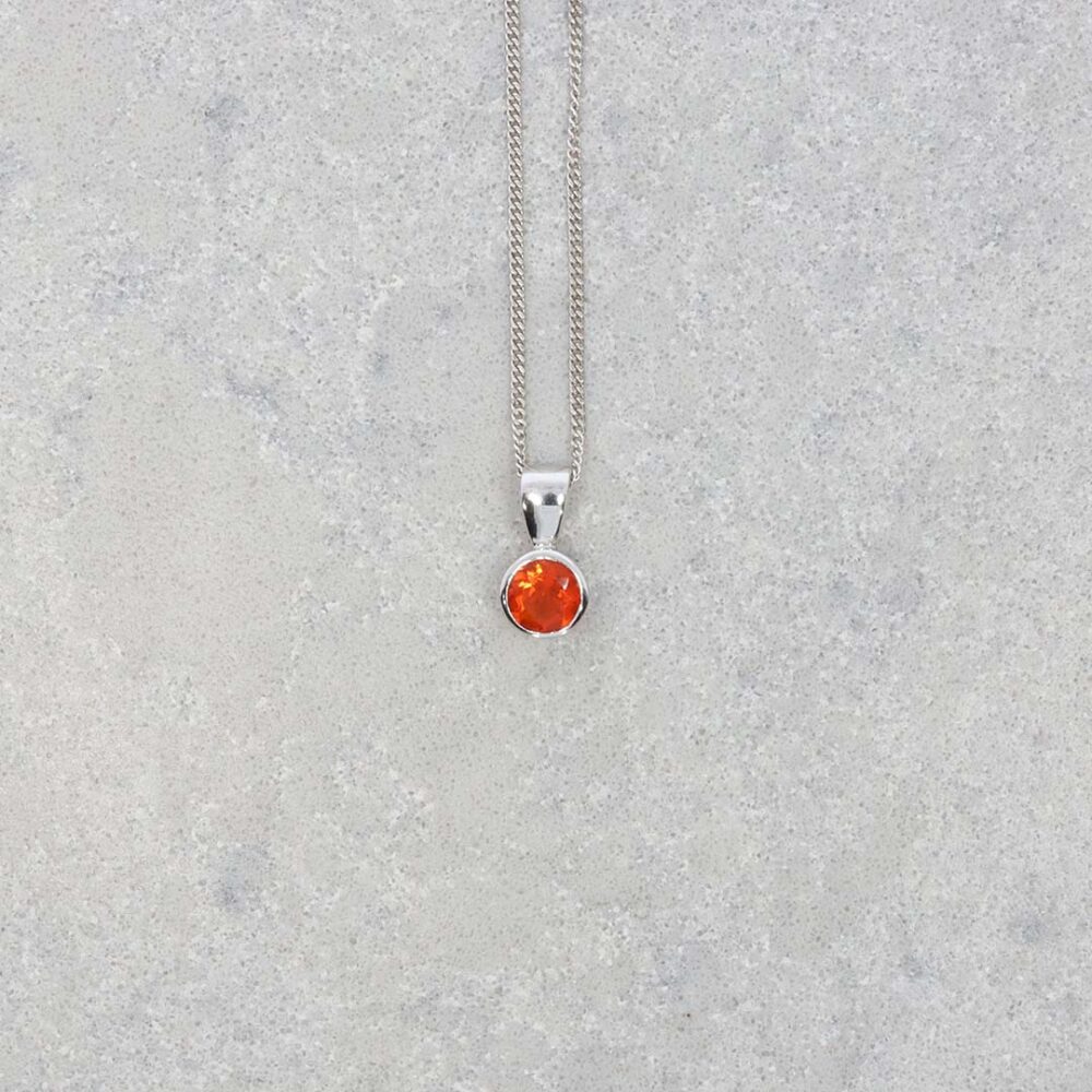 Lisbet Fire Opal Pendant Heidi Kjeldsen Jewellers P1203 still