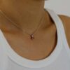 Lisbet Fire Opal Pendent Heidi Kjeldsen Jewellery model P1203