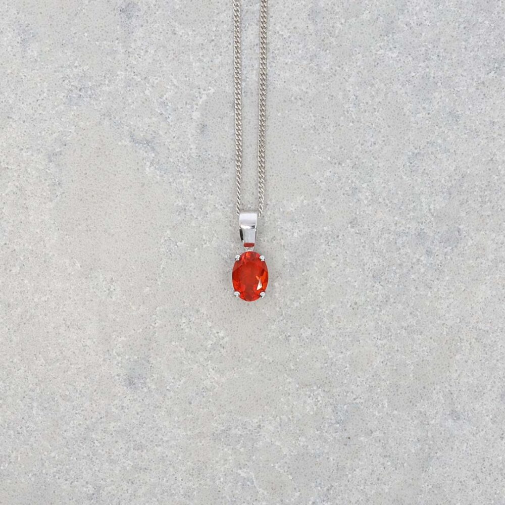 Lisbet Oval Fire Opal Pendant Heidi Kjeldsen Jewellers P1204 still