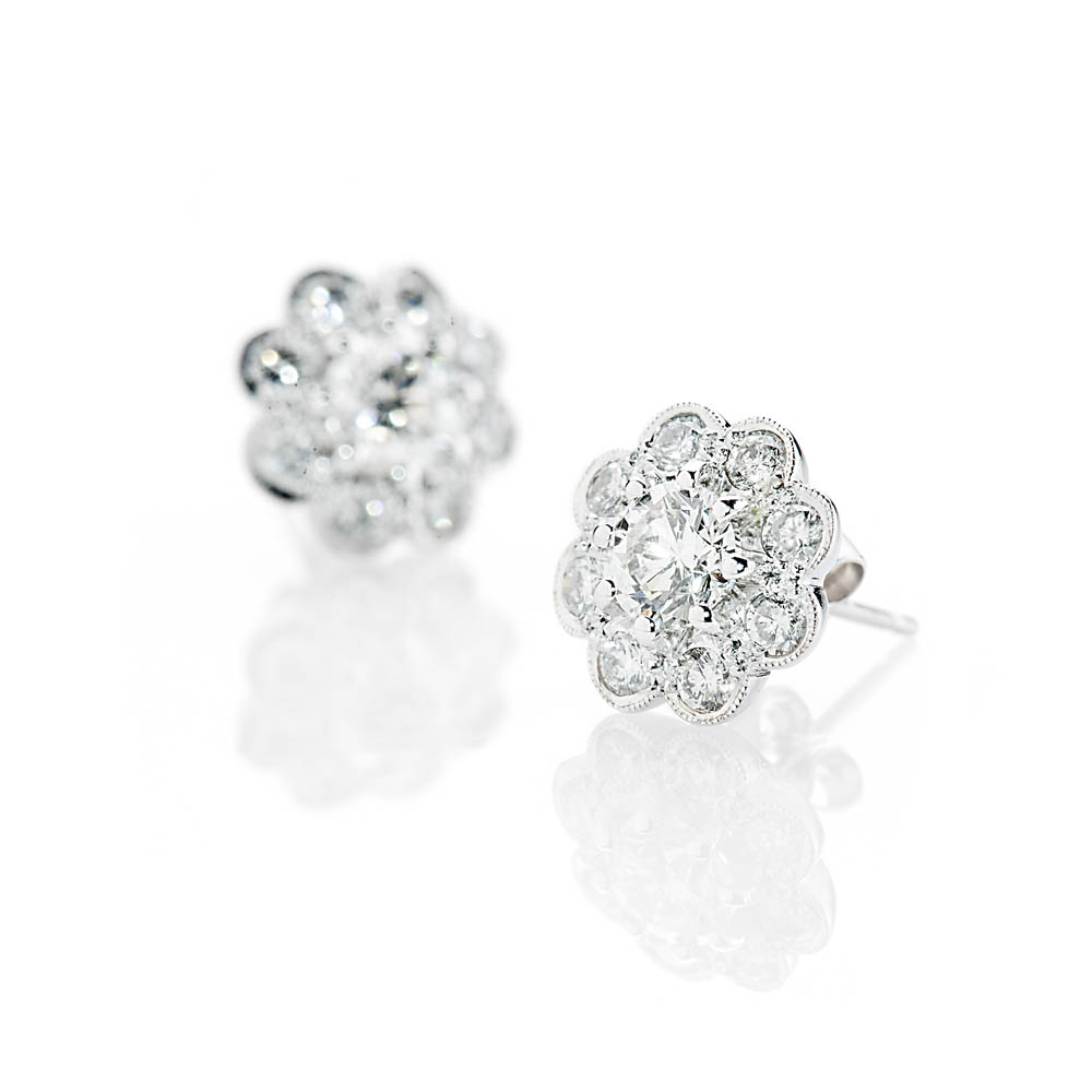 Hanne Diamond Cluster Earrings