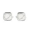 Heidi Kjeldsen Stylish Map Of Rutland Sterling Silver Cufflinks - CL289-1