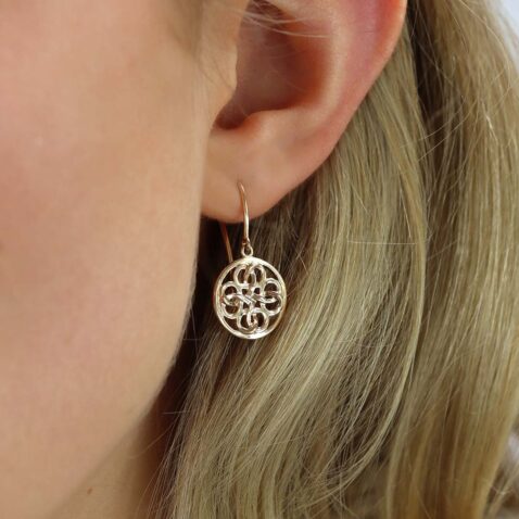 Tove Gold Love Knot Drop Earrings Heidi Kjeldsen Jewellers ER2352A