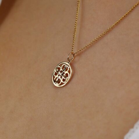 Tove Love Knot Gold Pendant Heidi Kjeldsen Jewellers P1231