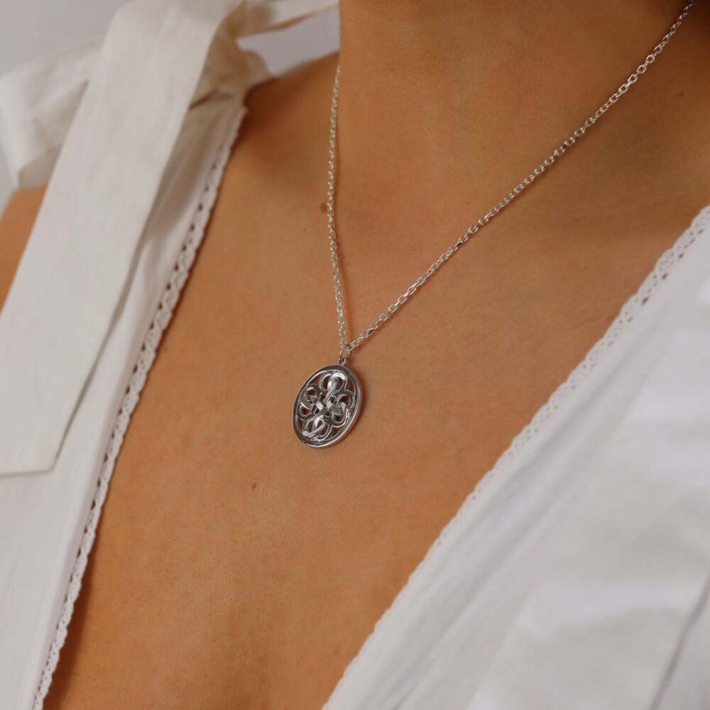 Tove Sterling Silver Love Knot Large Pendant Heidi Kjeldsen Jewellers P1230