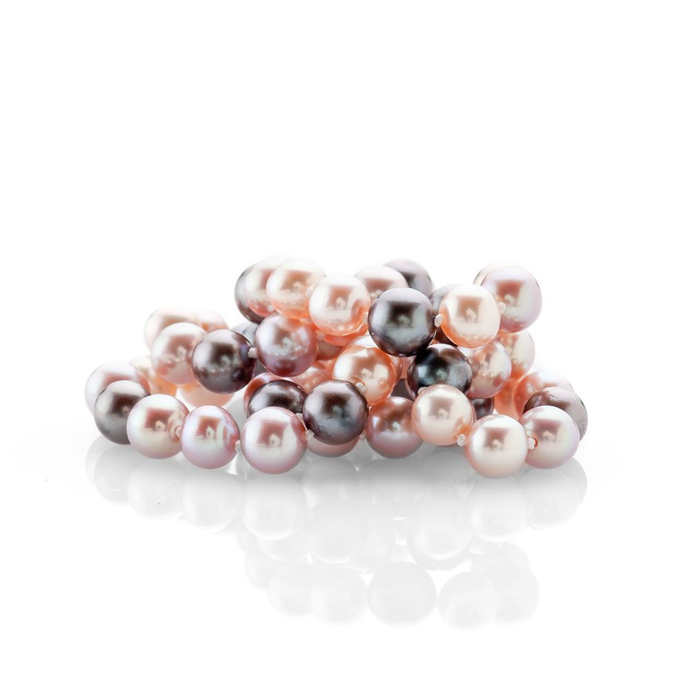 Lustrous Pink And Black Natural Cultured Pearl Necklace - NL1174-2 Heidi Kjeldsen