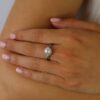 Margit Pearl Diamond Swirl Ring Heidi Kjeldsen Jewellers R1335 Model