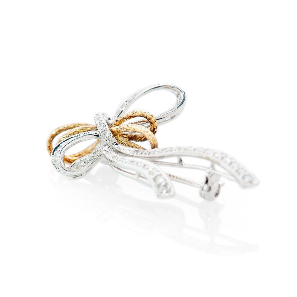 Accessories Shimmering Diamond Bow Brooch - BR0010 Heidi Kjeldsen Jewellery end