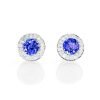 Stunning Natural Tanzanite And Diamond Earstuds by Heidi Kjeldsen Jewellery ER2364 B
