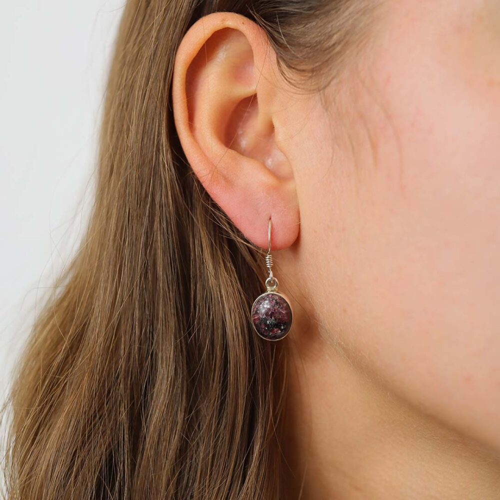 Naja Eudyalite drop Earrings Heidi Kjeldsen Jewellery ER2340
