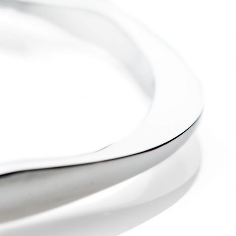 Stylish Solid Sterling Silver Handforged Square Bangle - Heidi Kjeldsen Jewellery - BL1240-2