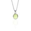 Peridot Cabochon Pendant Heidi Kjeldsen Jewellery P1252 hanging