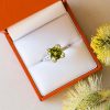Stylish Natural Peridot and Diamond Dress Ring - Heidi Kjeldsen Jewellers - R1539 Still