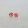 Red Floral Murano Earrings Heidi Kjeldsen Jewellery