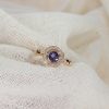 Viola Heidi Kjeldsen Tanzanite And Diamond Cluster Ring In 18ct Rose Gold R1293 white