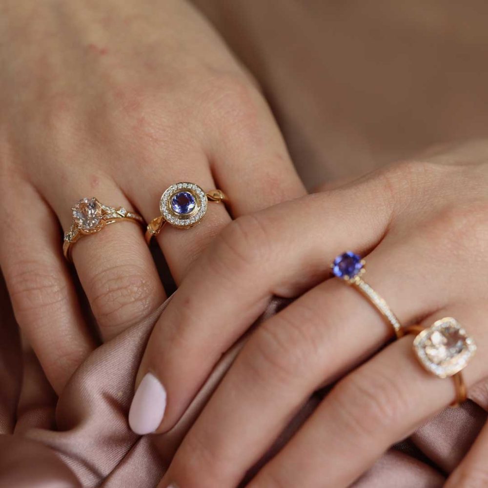 Viola Tanzanite-Diamond-Rose-Gold-rings-and-Morganite-rings-by-Heidi-Kjeldsen-jewellery-R1293-R1292-R1623-R1682-Model-2-Copy.jpg