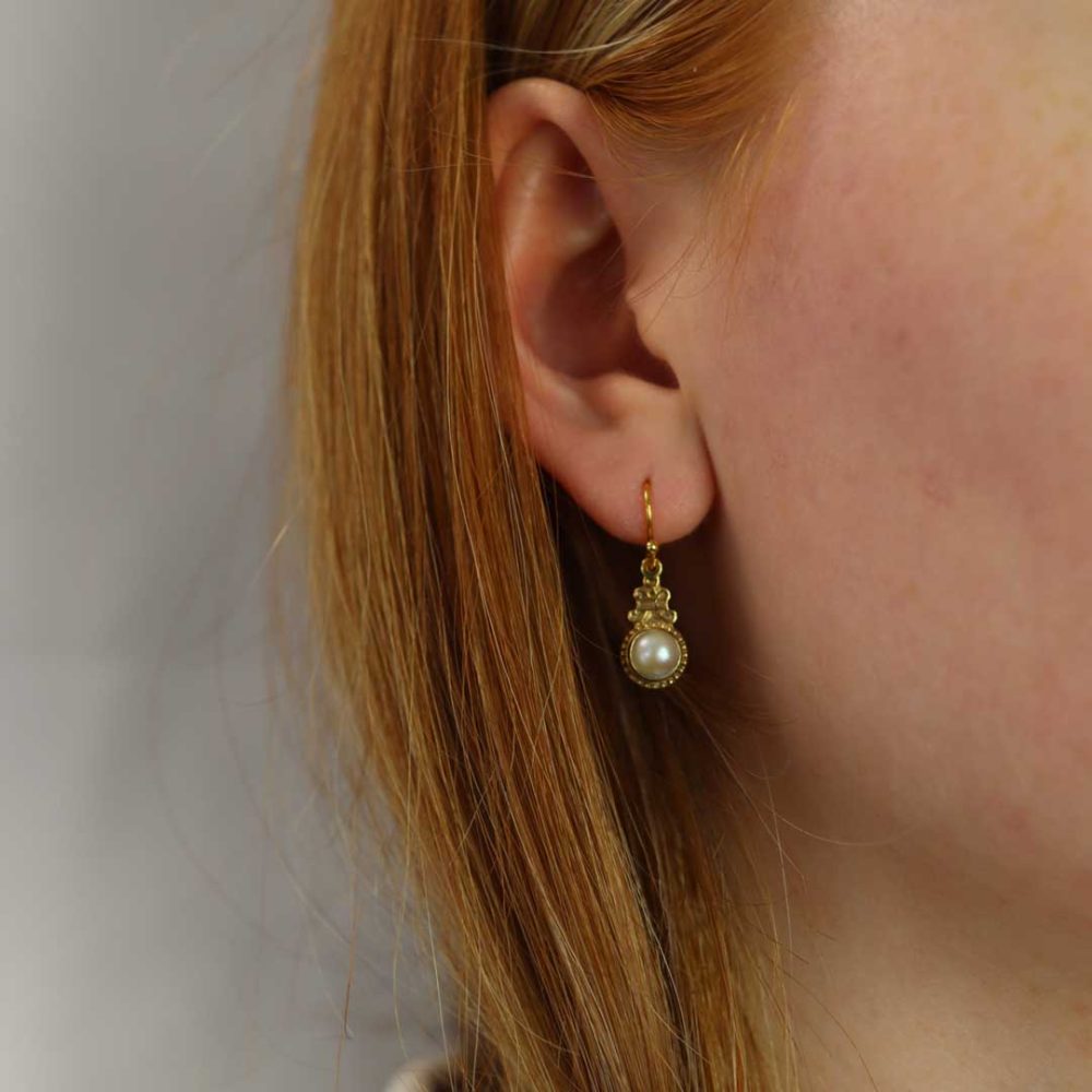 Cultured Pearl Filigree Earrings by Heidi Kjeldsen Jewellers ER4703 Model