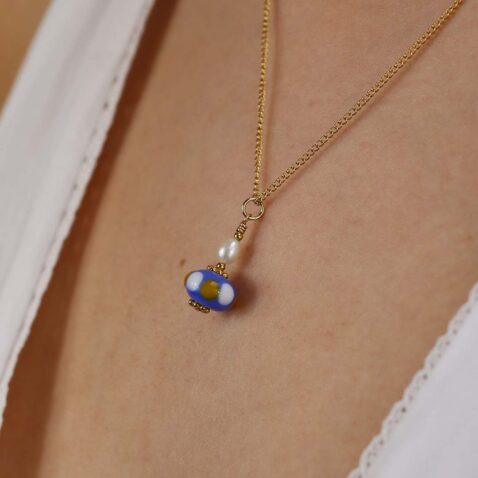 Heidi Glass and Cultured Pearl Pendant Heidi Kjeldsen Jewellers P1266