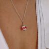 Heidi Red Floral Glass Pendant Heidi Kjelsen Jewellers P1256
