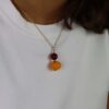 Heidi's red orange Glass Pendant Heidi Kjeldsen Jewellery model P1332
