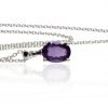 Viola Amethyst and White Gold Oval Pendant by Heidi Kjeldsen Jewels P1037 Side