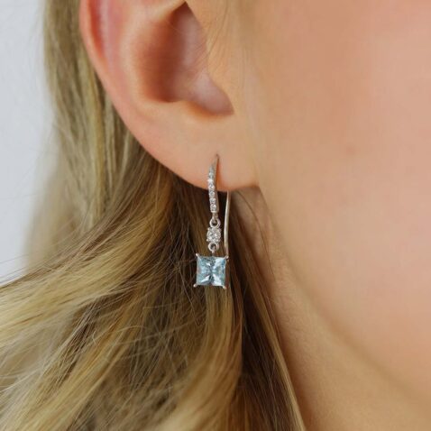 Asta Aquamarine and Diamond Drop Earrings Heidi Kjeldsen Jewellers ER2440