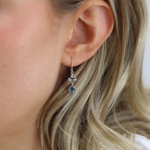 Asta Aquamarine and Diamond Drop Earrings Heidi Kjeldsen Jewellers ER4684