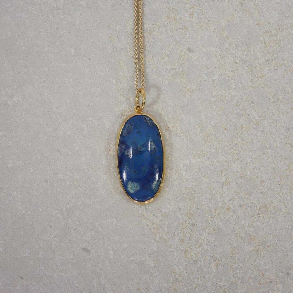Blue Agate Pendant Heidi Kjeldsen jewellery P1292 still