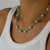 Casper Turquoise Gold Necklace Heidi Kjeldsen Jewellery model NL1171 2