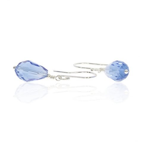 Charming Blue Glass Drop Earrings Heidi Kjeldsen Jewellery ER4721 flat