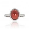 Garnet and White Gold Ring by Heidi Kjeldsen Jewellery R1533 Front View
