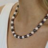 Grete Black WHite Cultured Pearl Necklace Heidi Kjeldsen Jewellers NL1217