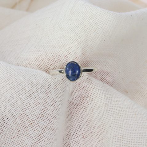 Lapis Lazuli Sterling Silver Ring Heidi Kjeldsen Jewellery R1551 white