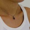 Lisbet Garnet Pendent Heidi Kjeldsen Jewellery model P1251