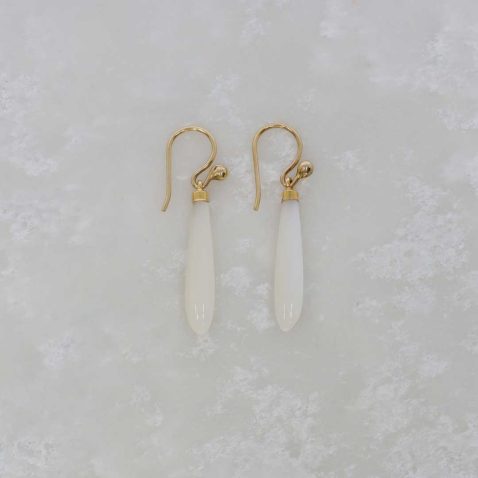 Mother of Pearl and Gold Drop Earrings By Heidi Kjeldsen Jewellers Still ER4701
