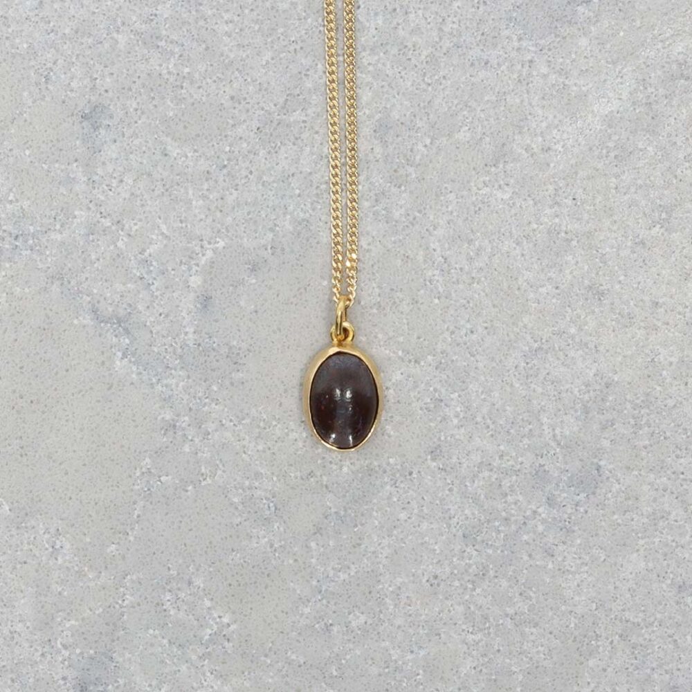 Naja Boulder Opal Gold Pendant Heidi Kjeldsen Jewellery P1295 still
