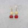 Naja Red Agate Gold Filled Drop Earrings Heidi Kjeldsen Jewellery ER4720 still