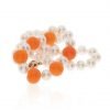 Orange Murano Glass Cultured Pearl Necklace By Heidi Kjeldsen Jewellery NL1220 Stack